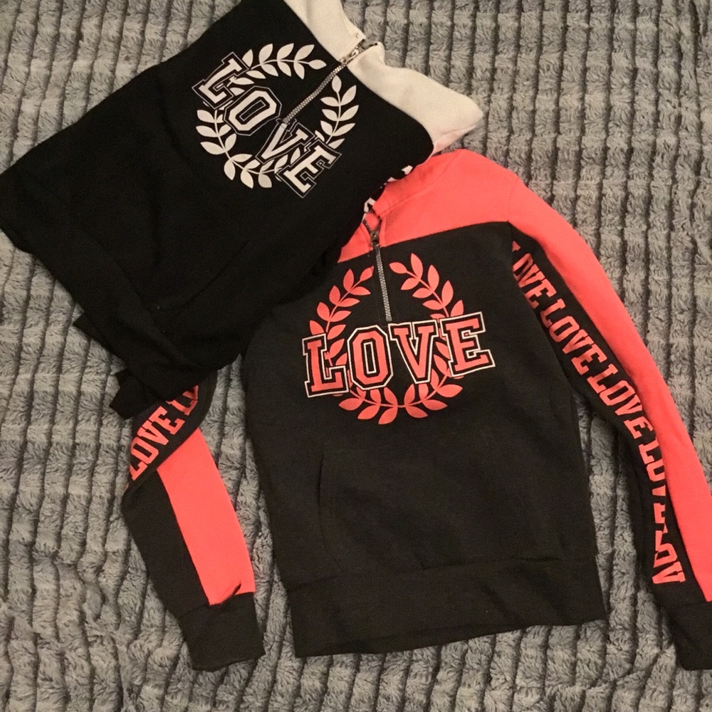 Two women’s pullover hoodie from rainbow